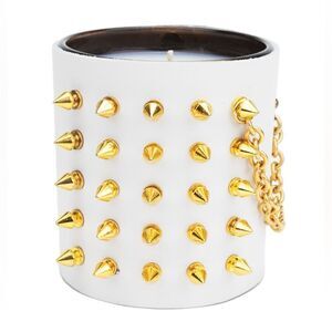 Dillon Candles Luxury Candle Spike  - Designer Luxury Candle White Leather